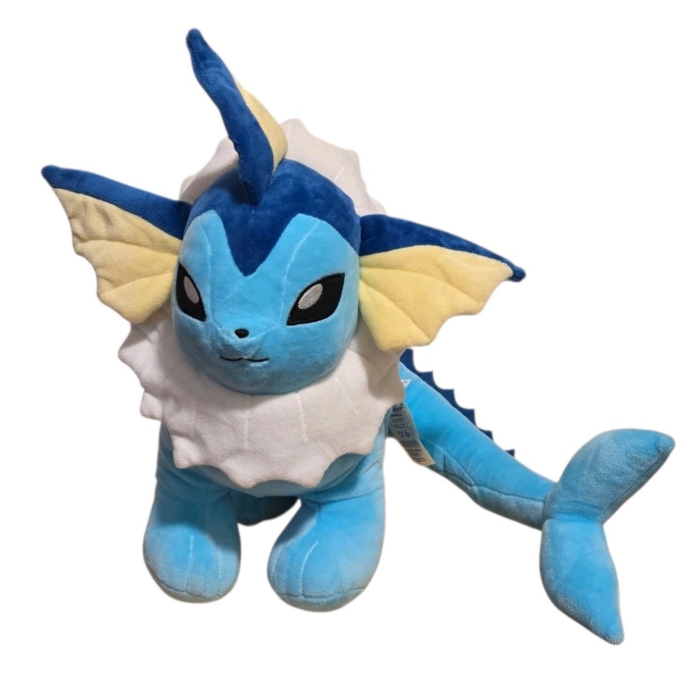 Build A Bear Pokemon Vaporeon Plush Animal 2020 Blue Eeveelution 15" No Sound